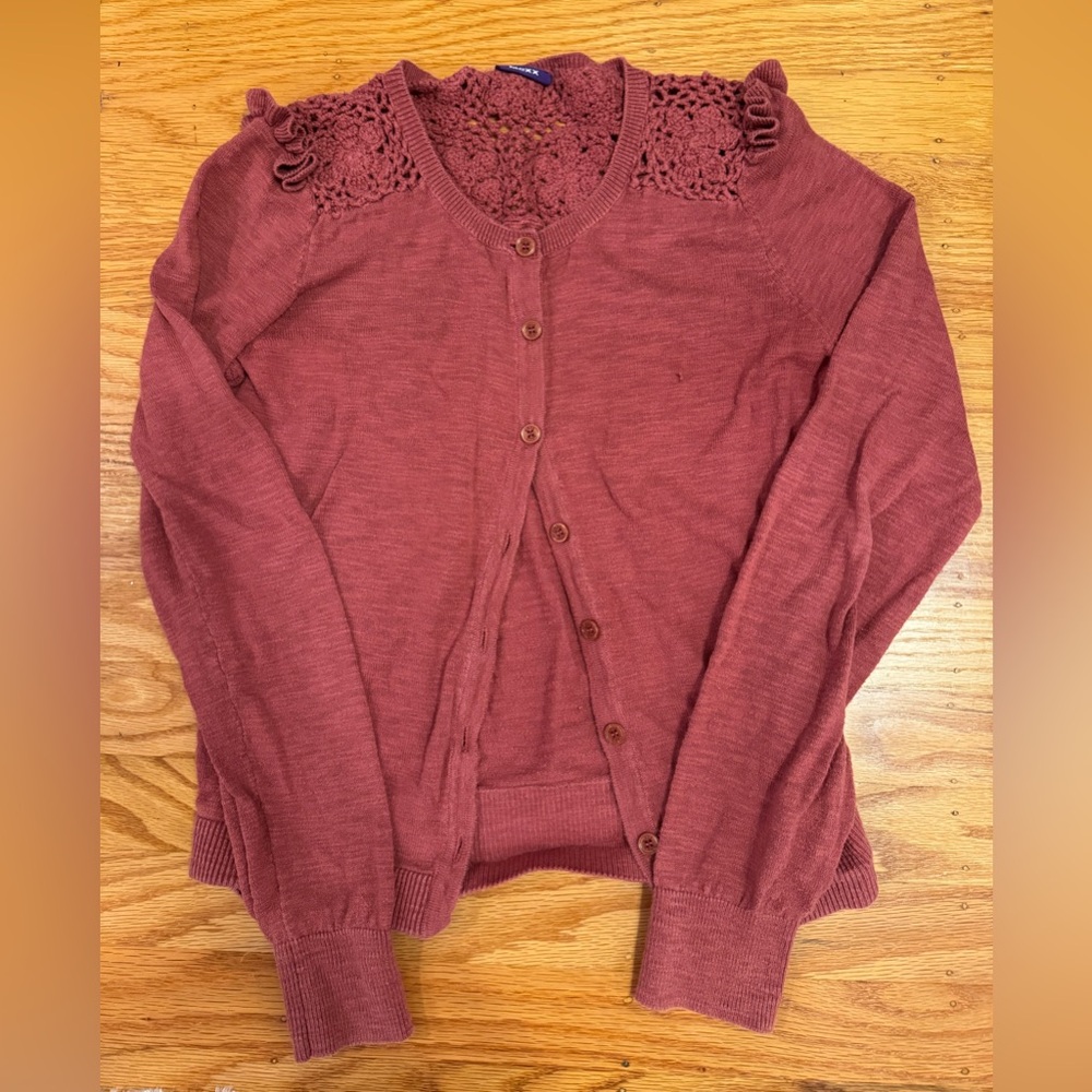 MEXX Floral Crochet Cardigan Pink